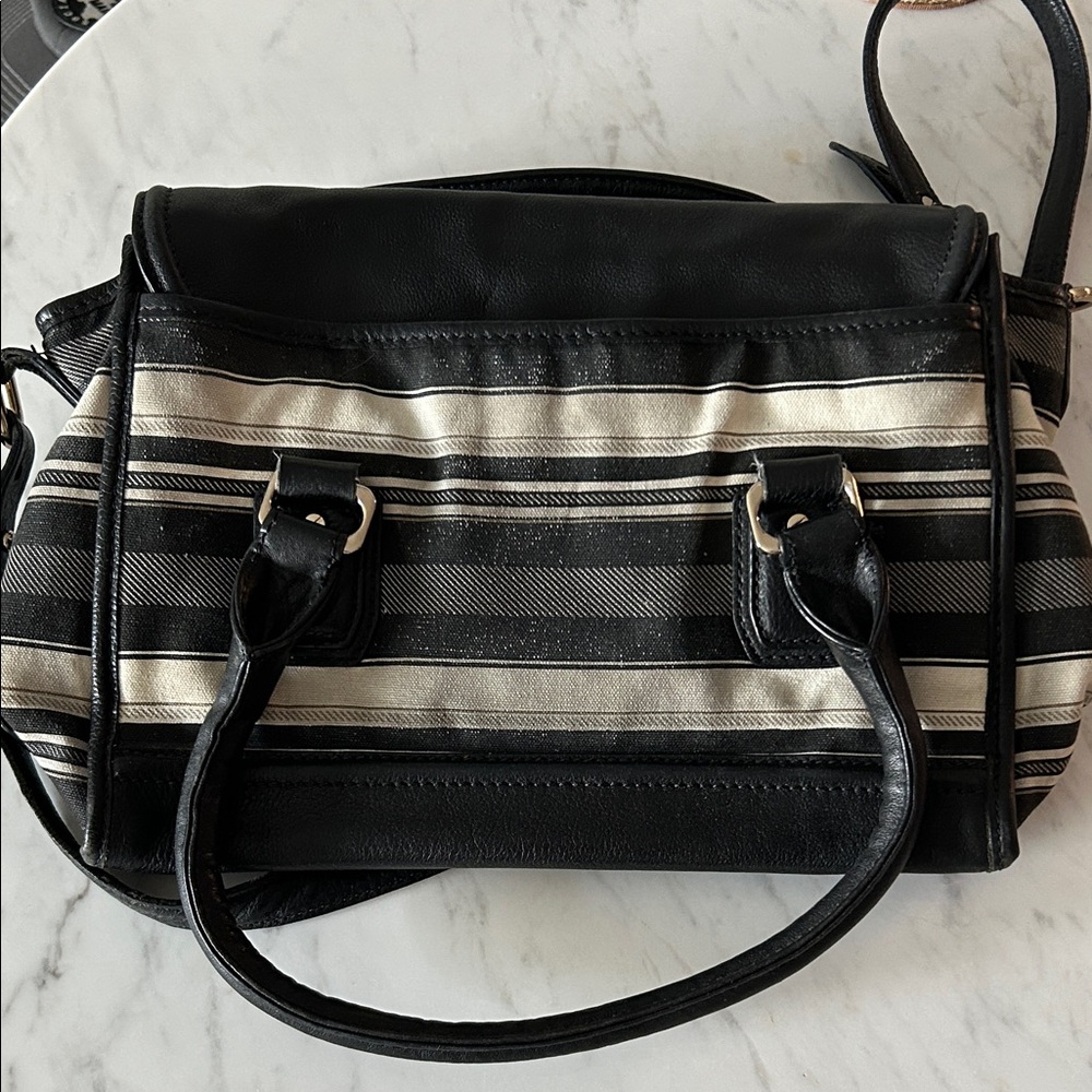 Black and Cream Striped Women's Purse Cole Haan - Picture 2 of 8